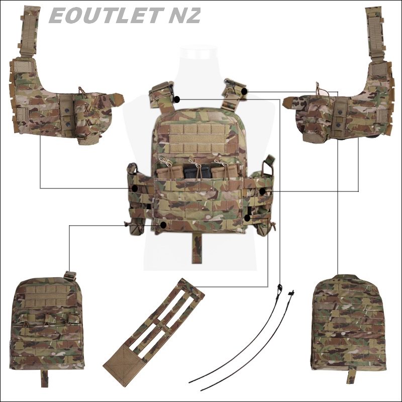 EMERSON Navy Cage Plate Carrier Vest Body Armor NCPC EM7435 BK