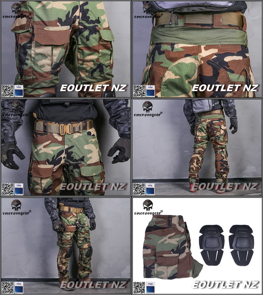 Emerson NEW G3 Tactical Pants w/ Pads (WOODLAND) MED