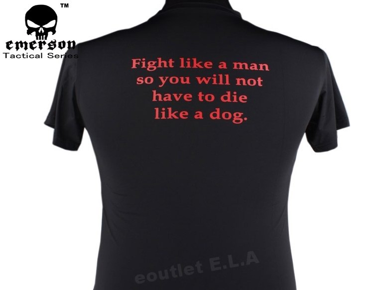 EMERSON Quick Dry Anti Persp T-Shirt Black M-XL