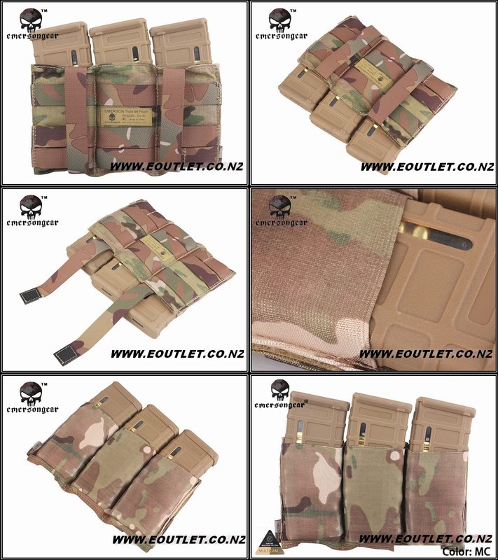 EMERSON SPEED Triple M4 Mag Pouch Multicam
