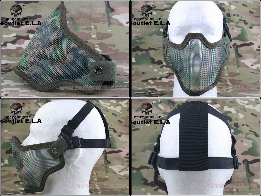 Emerson Airsoft Strike Half Face Mesh Mask JUNGLE