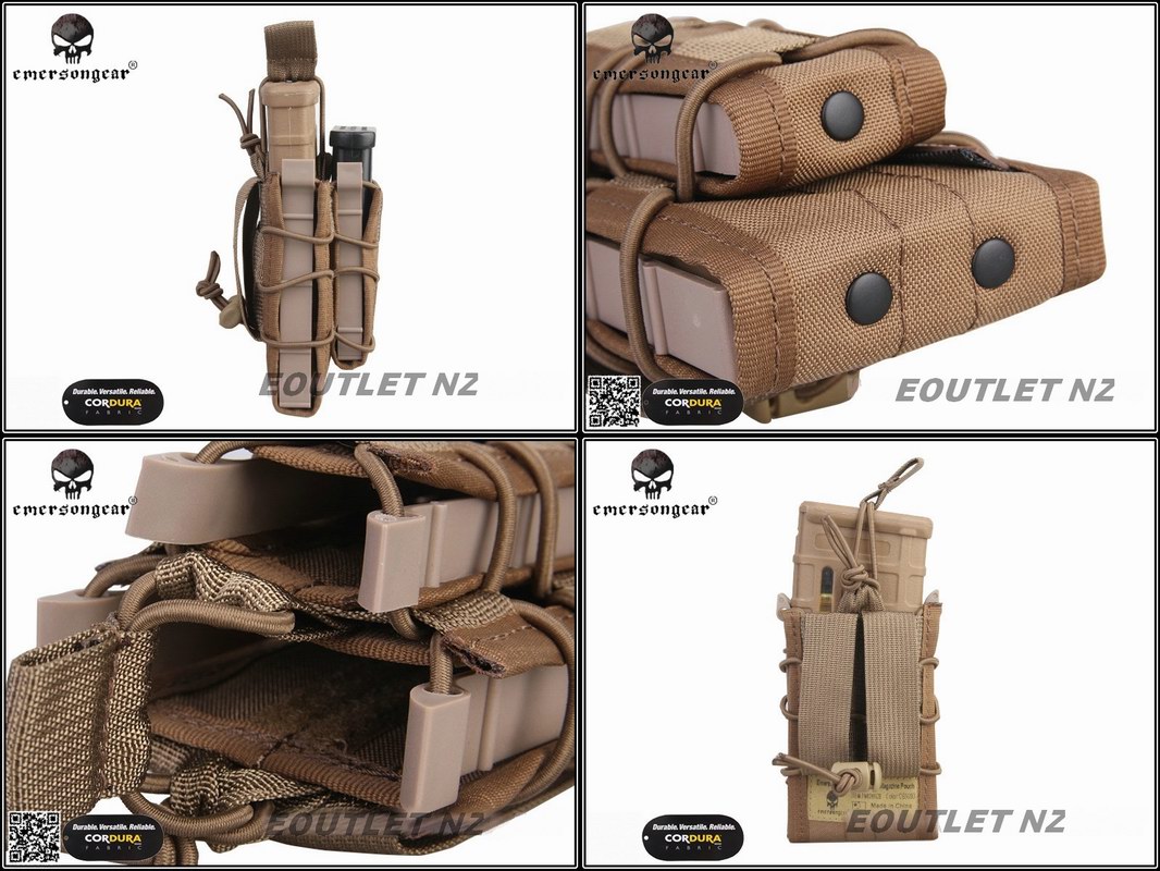 Emerson TACO Style Double Decker (M4 + Pistol) Magazine Pouch CB