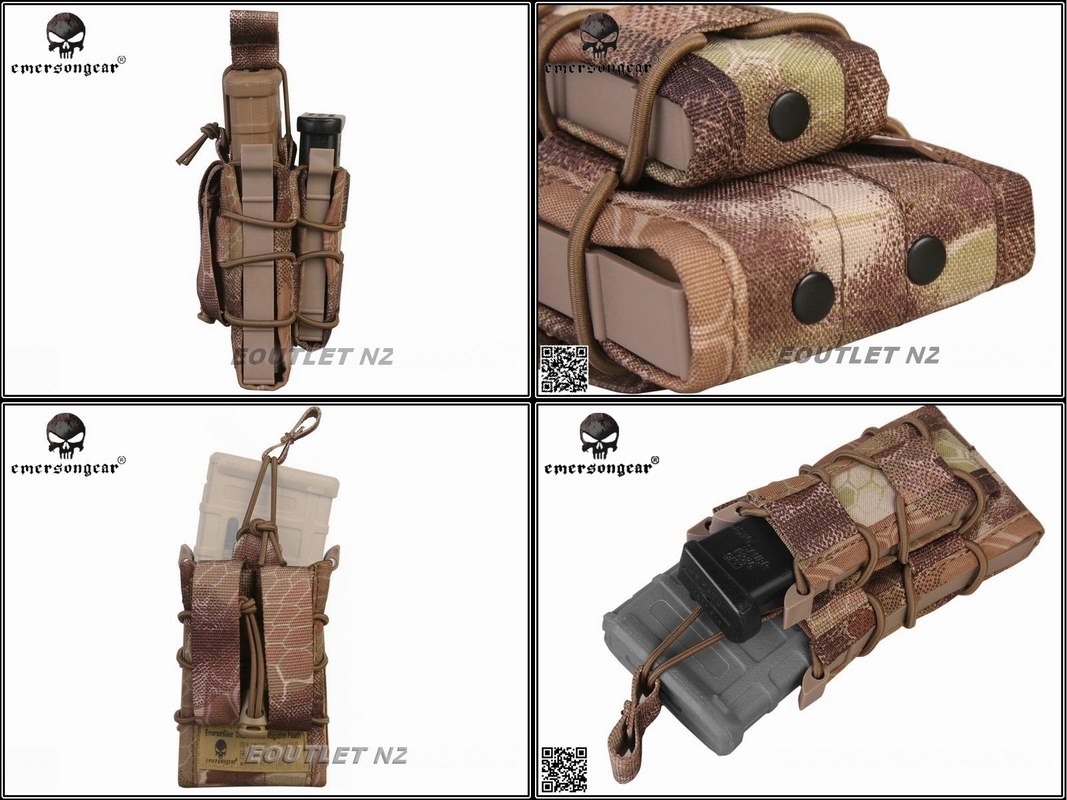 Emerson TACO Style Double Decker (M4 + Pistol) Mag Pouch Highlan