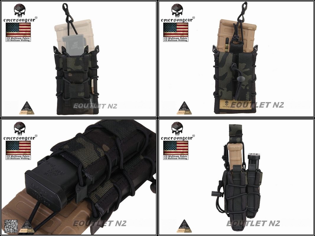 Emerson TACO Style Double Decker (M4 + Pistol) Magazine Pouch KH