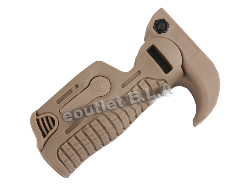 Tactical Extendable Folding Foregrip Grip RIS (BK/TAN)