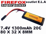 Firefox 7.4V 1300mAh 20C Li-Po Battery