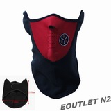 Outdoor Windproof Neoprene Thermal Fleece Half Face Mask Red