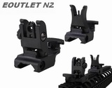 Tactical Flip Up Front & Rear Folding Sight SET