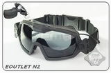 FMA Tactical Regulator Goggle With Fan (Black) w/Case