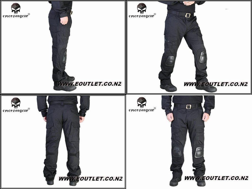 EMERSON G2 Tactical Combat Pants with Knee Pads Set BLACK