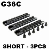 G36C Picatinny RIS RAS 20mm Short Rail - 3pcs set