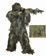 5 Piece 3D Mesh Ghillie Suit Woodland Camo DELUXE VER. 2SIZES!