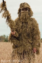 5 Piece 3D Mesh Ghillie Suit Desert Tan DELUXE VER. 2SIZES!