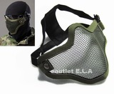 EMERSON Airsoft Venom Half Face Mesh Mask (OD)