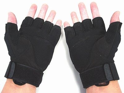 Half Finger Tactical Knuckle Assault Gloves Black