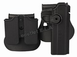 Q.R.3 IMI Style M1911 Pistol & Magazine Paddle Holster BK