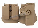 Q.R.3 GLOCK Pistol & Magazine Paddle Holster TAN