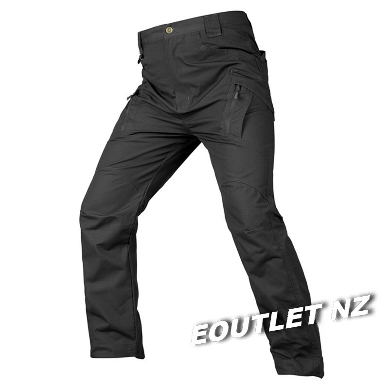 IX9 Tactical Combat Cargo Pants Ripstop Black
