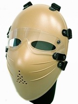 Tactical Full Face Jason Killer Mask w/ Goggle Tan