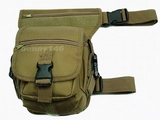 DROP LEG COYOTE TAN TACTICAL LEG & WAIST BAG, BULLET POUCH