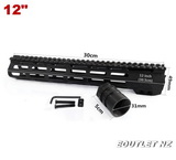 M-LOK 12" Slim Free Float Handguard for M Series GBB w/Steel Nut