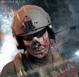 M05 Zombie Evil Chiefs Skull Half Face Mask (Zombie) V2