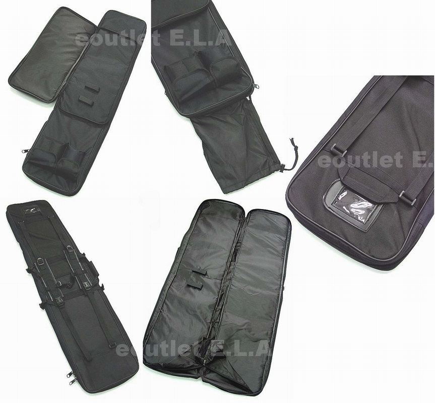 MC 120cm Dual Rifle Carrying Case Gun Bag Black