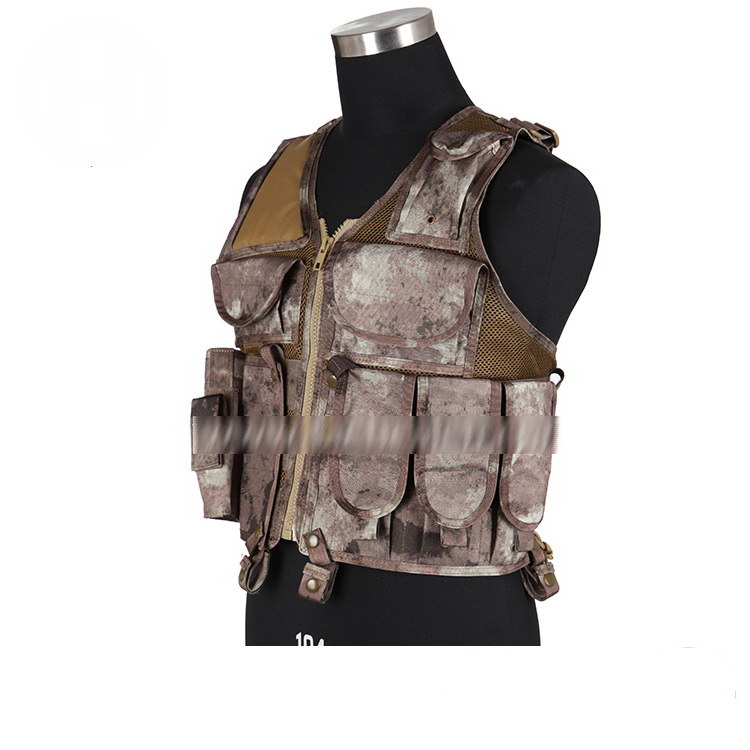 *BLACK COLOUR* Mesh Military Army Tactical Shooting Zip Up Vest