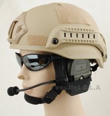 MICH 2002 Helmet with NVG Mount & ARC Side Rail TN