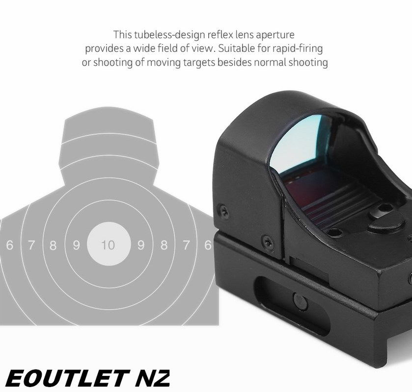 Tactical Mini Holographic Red Dot Reflex Sight Adjustable Bright