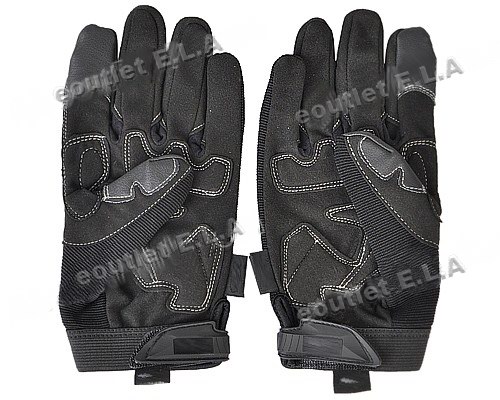 M.P. Full Finger Tactical Assault Gloves Black