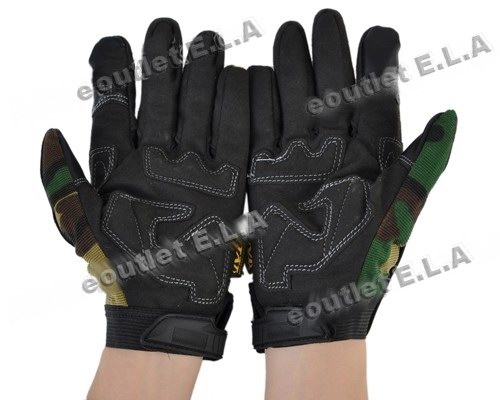 M.P. Full Finger Tactical Assault Gloves Woodland
