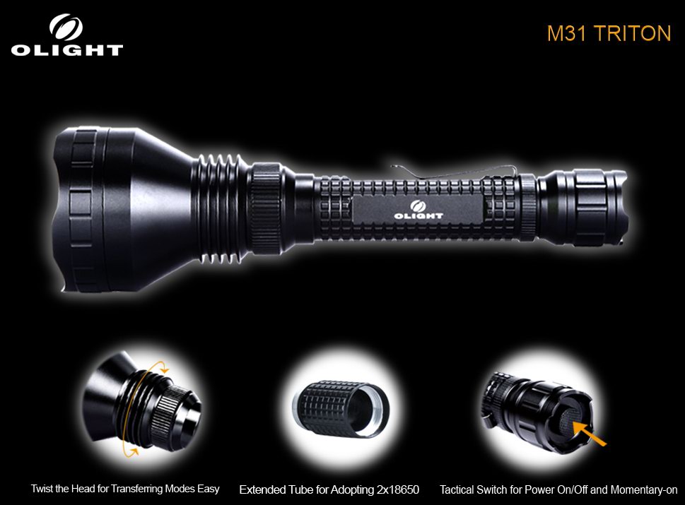 Olight M31 Triton SST-50 800 Lumen LED Flashlight