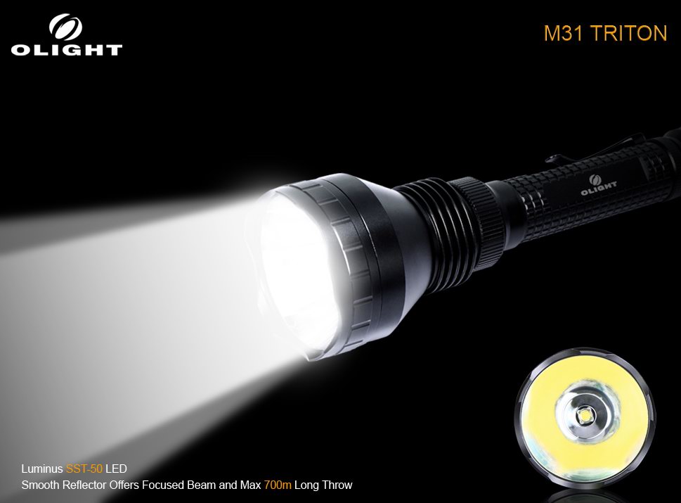 Olight M31 Triton SST-50 800 Lumen LED Flashlight
