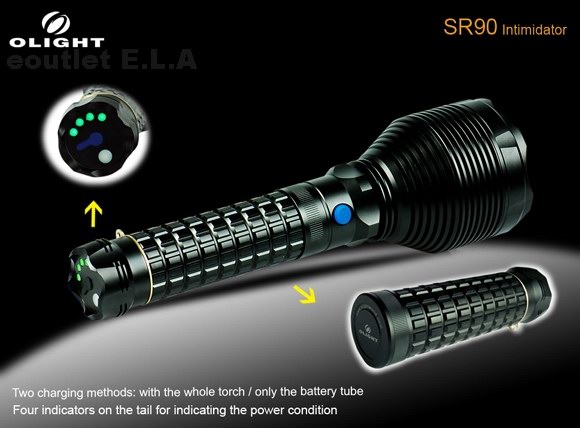 Olight SR90 Intimidator SST-90 2200 Lumens LED Flashlight