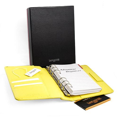 LANCASTER-GENUINE DIAMOND LEATHER ORGANIZER(ITALY)