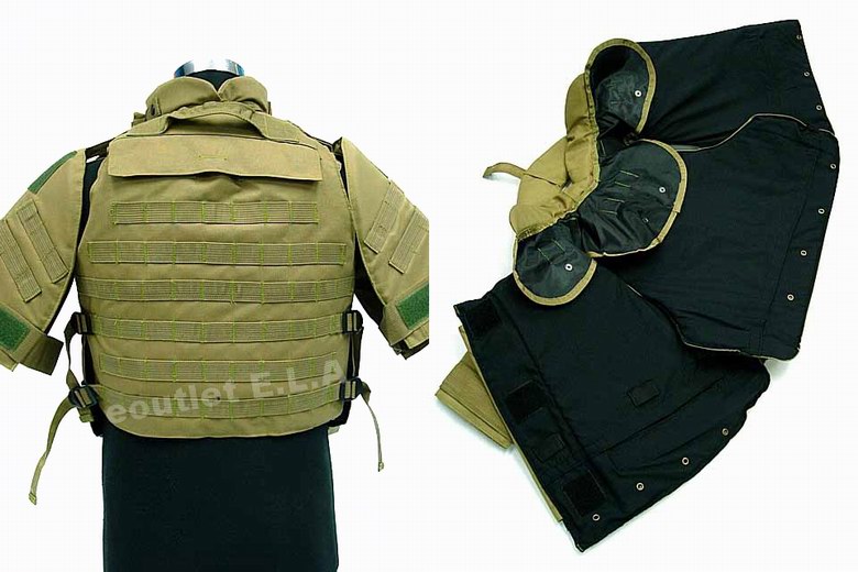 OTV Body Armor Tactical MOLLE Vest - Coyote TAN