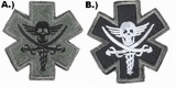 Patches ID - Embroidery Badge Skull 2CLRS