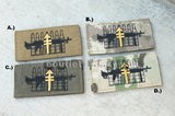 Patches ID - BD Machine Gun Velcro Patch Embroidered 4COLOURS