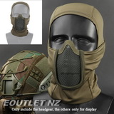 P.D Tactical Balaclava w/Half Mesh Headgear Mask Olive Drab OD