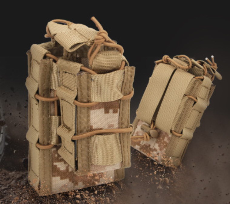 P.D. TACO Style Double Decker (M4 + Pistol) Mag Pouch CB