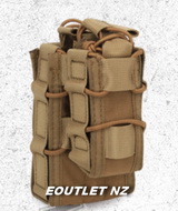 P.D. TACO Style Double Decker (M4 + Pistol) Mag Pouch CB