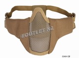 P.D Tactical Foldable Half Face Mask w/ Metal Mesh CB / TAN