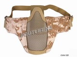 P.D Tactical Foldable Half Face Mask w/Metal Mesh Digital Desert