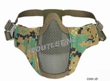 P.D Tactical Foldable Half Face Mask w/Metal Mesh Jungle Digital