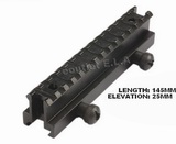 QD 14-slot 145mm High-profile Riser Mount Rail (1" inch Rise)