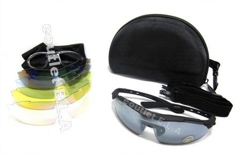 Quality! Shooting, Sports Safety Glasses w/ 5 Lens