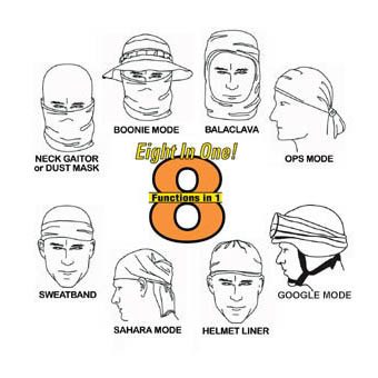 Recon Multi Purpose Wrap Scarf Face Mask Multicam