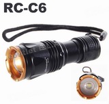 Romisen RC-C6 Flood->Throw Zoom Q3 LED Torch CR123