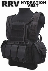 RRV Recon Combat Vest w/Hydration Pouch BLK